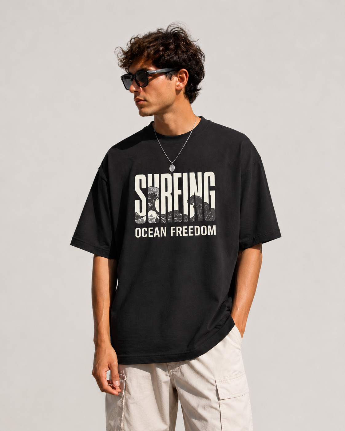 Sureing Ocean Freedom Premium Oversized T-Shirt